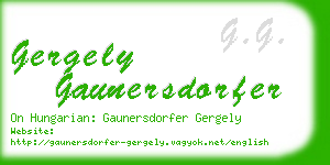 gergely gaunersdorfer business card